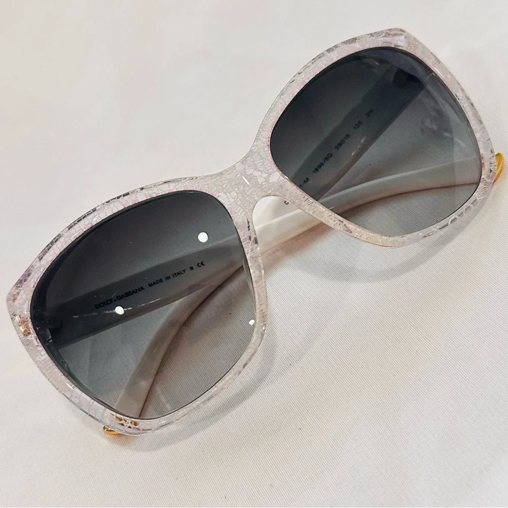Dolce & Gabbana DG4111M 1896/8G White Snake Luxury Sunglasses